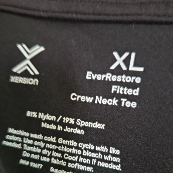 Xersion NWT Black Crew Neck Long Sleeve Tee Size Xl - Picture 3 of 5